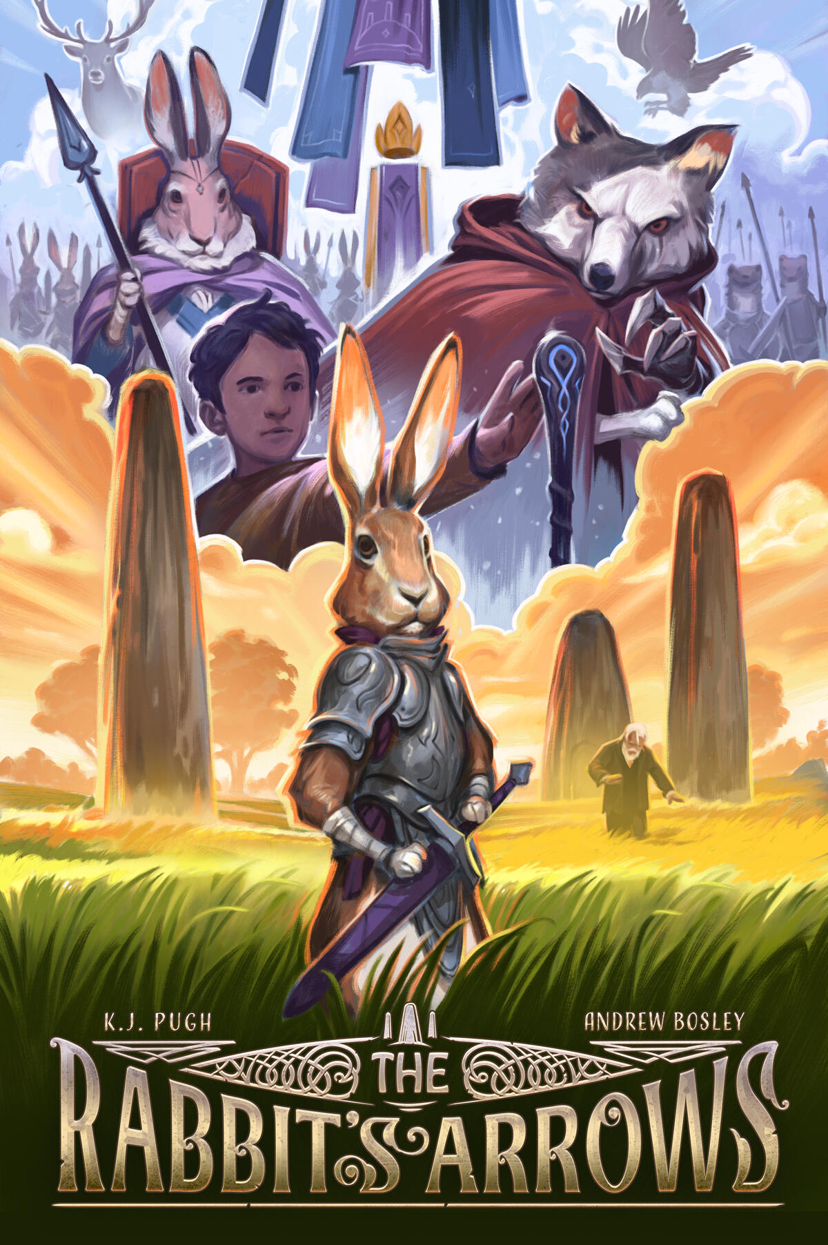 The Rabbit's Arrows children's book cover by Andrew Bosley